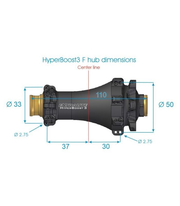 Extralite HyperBoost3 F hub (XD-15 ceramic)